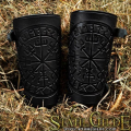 Leather Bracers Armor Vegvisir Futhark Runes Vikings Compass